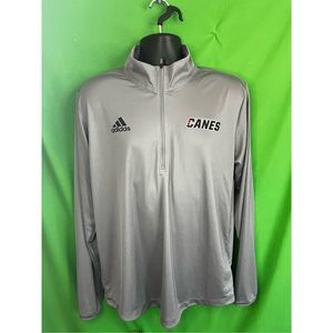 Adidas Carolina hurricanes half zip gray pullover S Medium